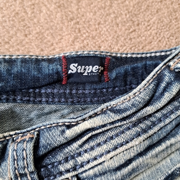 Silver Jeans Girlfriend Denim Blue Women's  28 Faded Distressed Stretch Casual - Picture 6 of 14